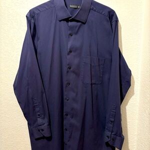 Rochester Navy blue Big and Tall Men's dress Shirt